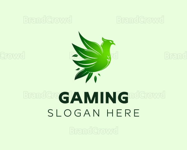 Weed Leaf Eagle Logo