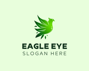 Weed Leaf Eagle logo design