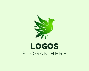 Character - Weed Leaf Eagle logo design