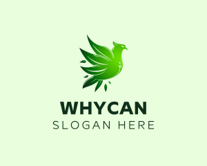 Eco Friendly - Weed Leaf Eagle logo design