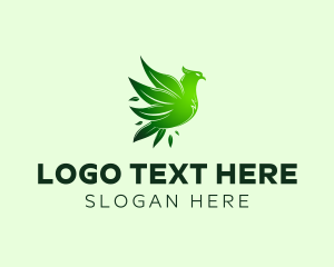 Cartoon - Weed Leaf Eagle logo design