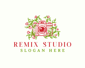 Floral Camera Studio logo design