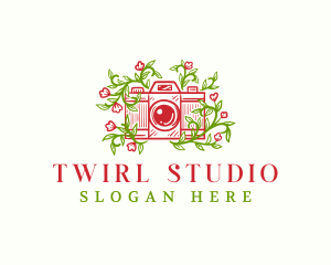 Floral Camera Studio logo design