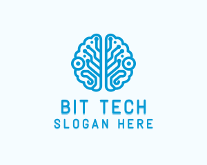 Circuit Tech Brain logo design