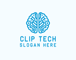 Circuit Tech Brain logo design