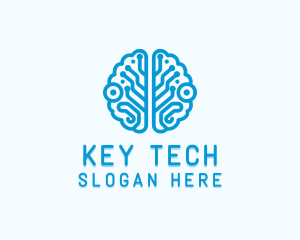 Circuit Tech Brain logo design