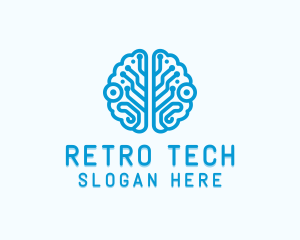 Circuit Tech Brain logo design