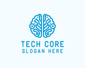 Circuit Tech Brain logo design