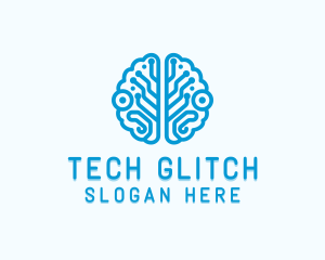 Circuit Tech Brain logo design