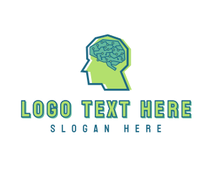Brain - Digital Developer AI logo design