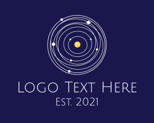 Heavenly Bodies - Solar System Path logo design