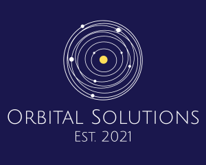 Orbital - Solar System Path logo design