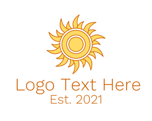Noon - Morning Summer Sun logo design