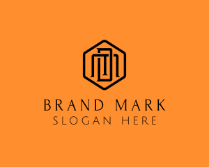 Trademark - Hexagonal Letter DM Company logo design