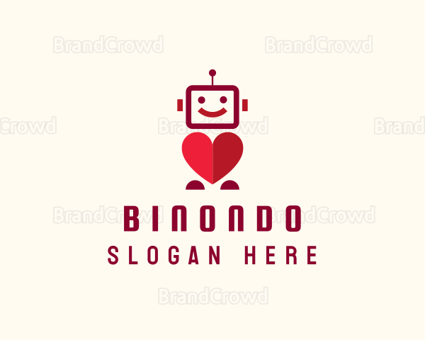 Modern Dating Robot Logo