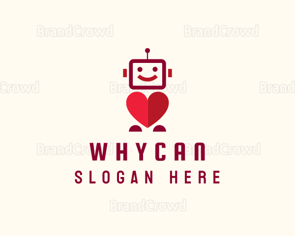 Modern Dating Robot Logo