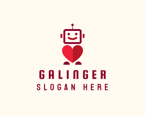 Dating App - Modern Dating Robot logo design