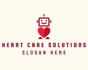 Modern Dating Robot logo design