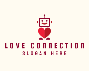 Dating - Modern Dating Robot logo design