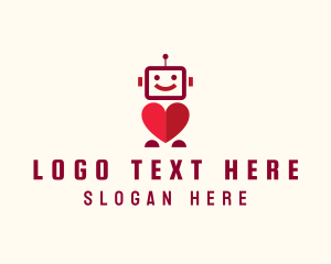 Robot - Modern Dating Robot logo design