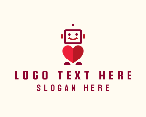 Modern Dating Robot Logo