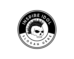 Idol - Rockstar Skull Punk logo design