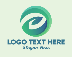 Vegan - Nature Leaf Circle logo design