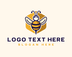 Fly - Beehive Flying Bee logo design