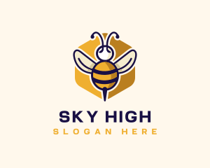 Fly - Beehive Flying Bee logo design