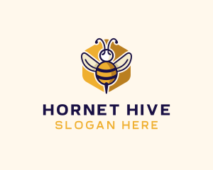 Bee Honeycomb Apiary logo design