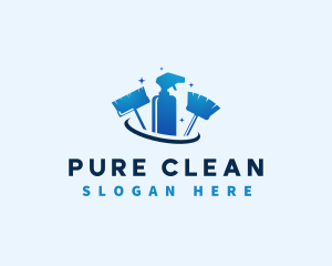 Cleaning Housekeeping Tools logo design