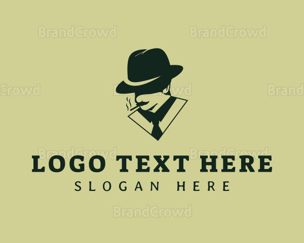 Smoking Gentleman Hat Logo