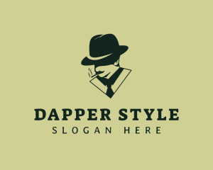 Dapper - Smoking Gentleman Hat logo design