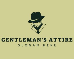 Smoking Gentleman Hat logo design