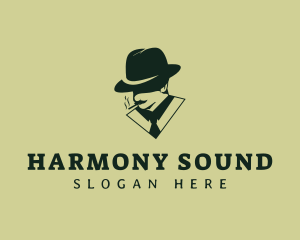 Guy - Smoking Gentleman Hat logo design