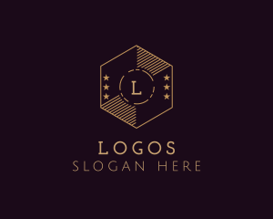 Victorian - Hexagon Shield Academy logo design