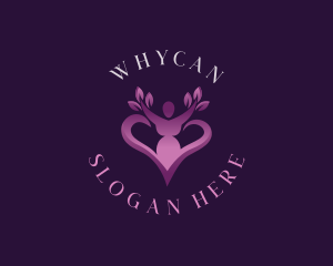 Woman Heart Plant Logo