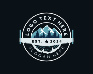 Logging - Forest Saw Woodcutter logo design