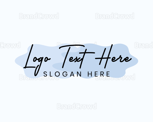 Handwritten Cursive Wordmark Logo