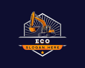 Excavator Contractor Builder Logo