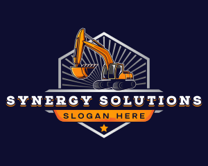 Excavator Contractor Builder Logo