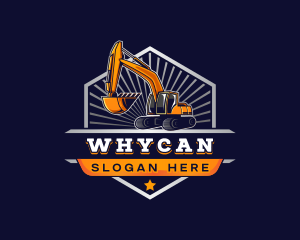 Excavator Contractor Builder Logo