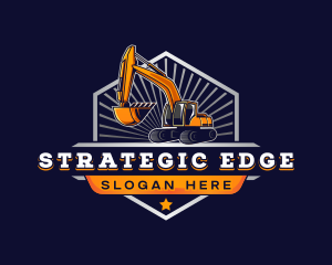Digger - Excavator Contractor Builder logo design
