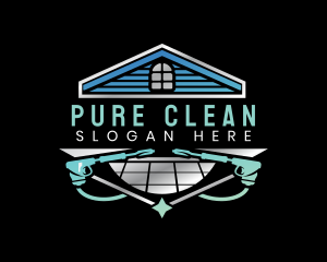 Floor Clean Power Wash logo design