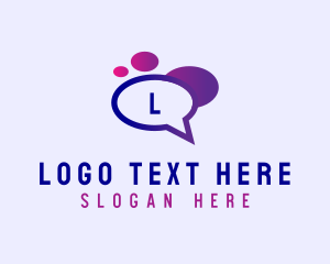 Message - Social Messaging Chat logo design