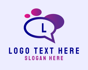 Social Media - Messaging Chat Lettermark logo design