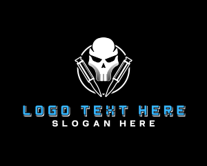 Skull Ammunition Army logo design