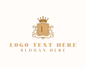 Events - Luxury Crown Shield logo design