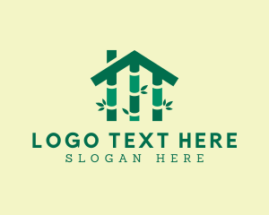 Vegan - Bamboo Stalk House logo design