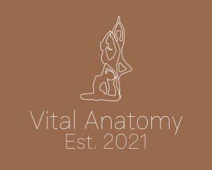 Anatomy - Dance Stretching Pose logo design